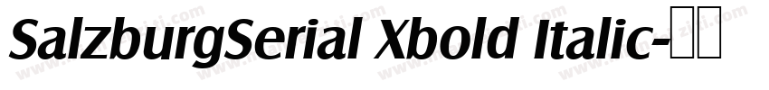 SalzburgSerial Xbold Italic字体转换